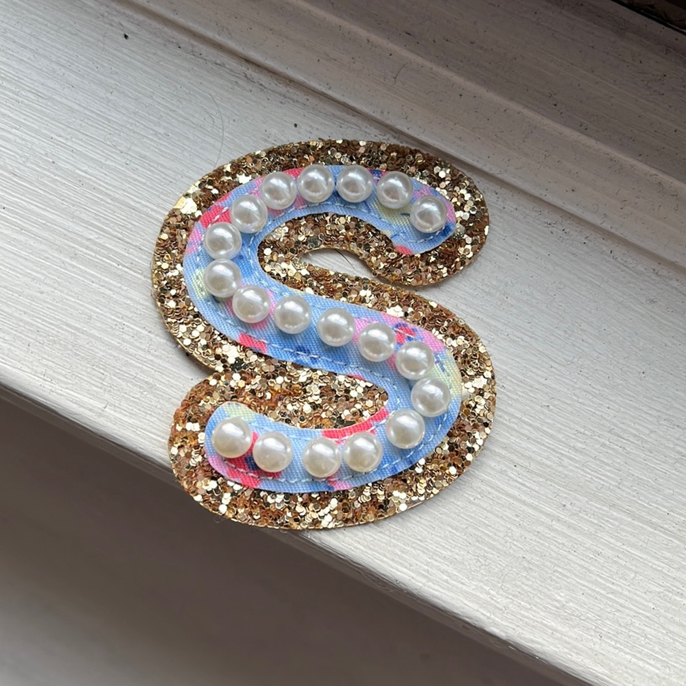 COPY - Stoney Clover Lane S Initial pearl patch
